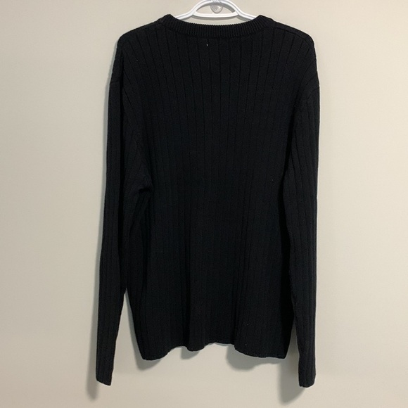 𝅺Levi’s Long Sleeve Crew Neck 100% Cotton Ribbed Sweater Black XL Unisex - Picture 2 of 9